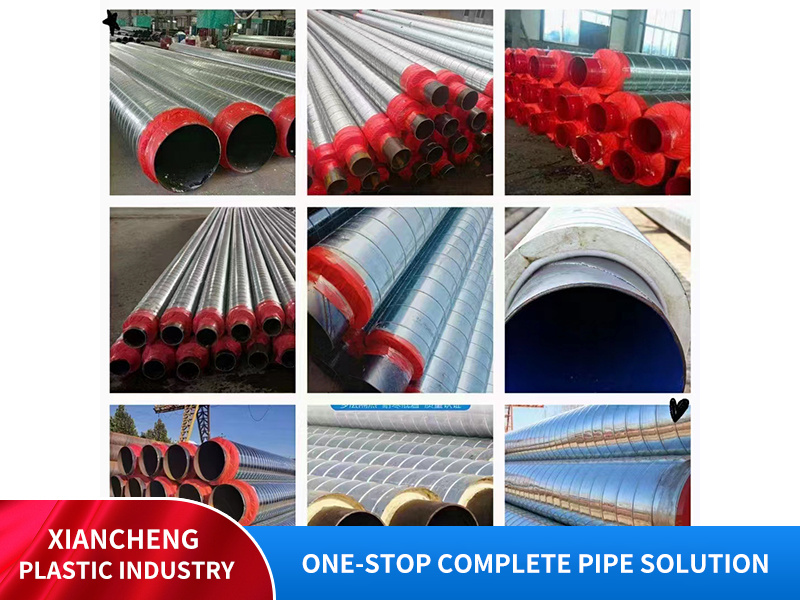 Outer iron sheet polyurethane insulated steel pipe
